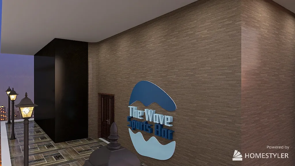 The Wave Sports Bar 3d design renderings