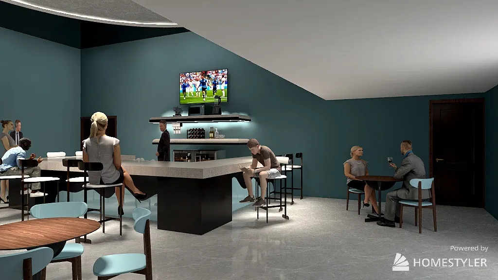 The Wave Sports Bar 3d design renderings