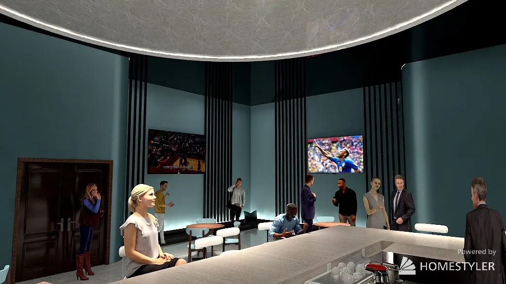 The Wave Sports Bar 3d design renderings