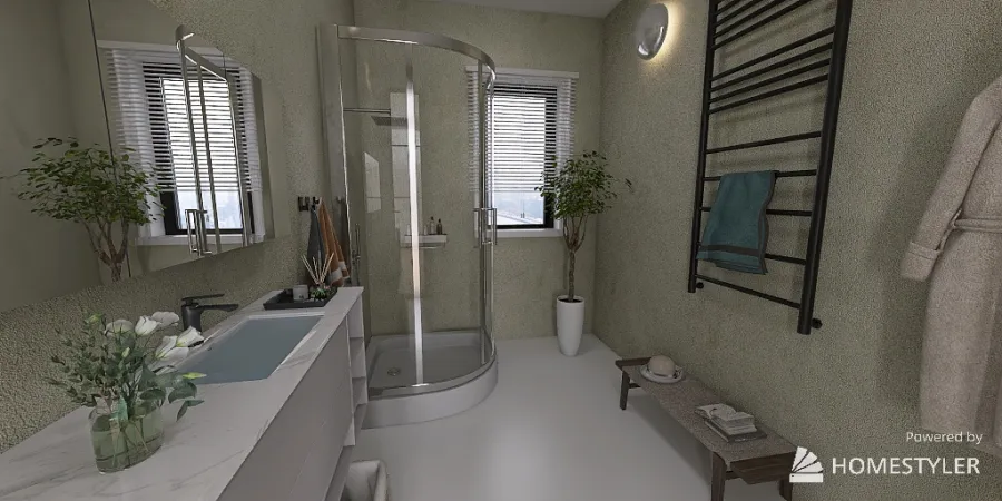 16-Modern Apartment Bathroom 3d design renderings