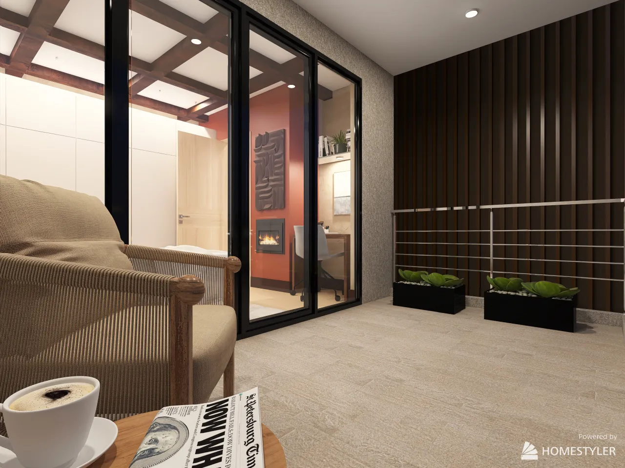 Balcony 3d design renderings