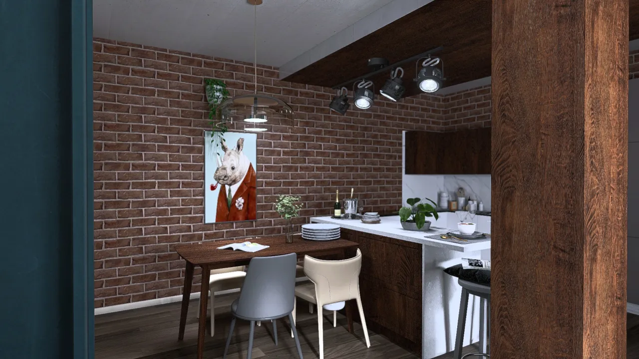 DiningRoom 3d design renderings