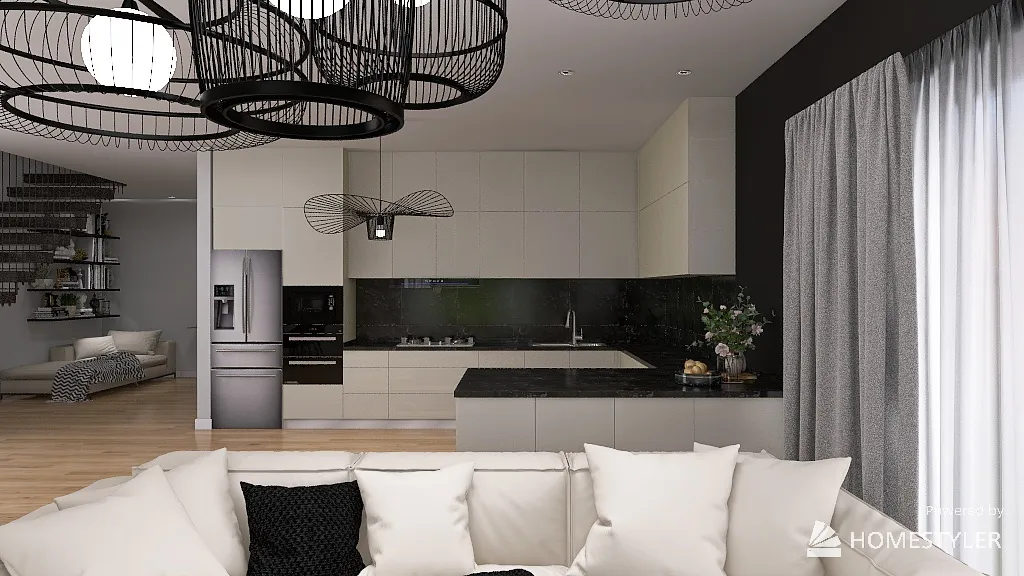 LivingDiningRoom 3d design renderings