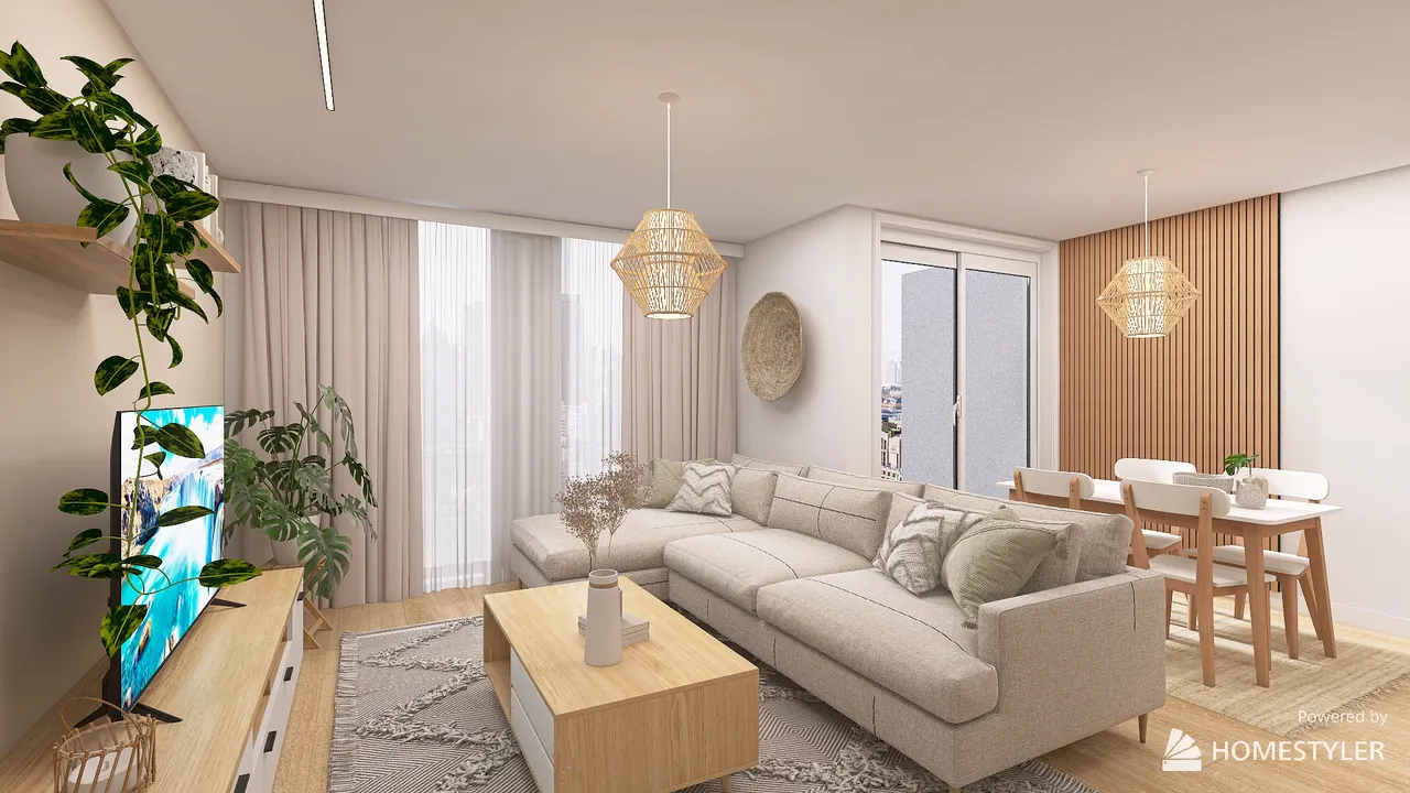 LivingDiningRoom 3d design renderings