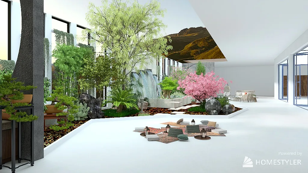 Japanese Garden House 3d design renderings