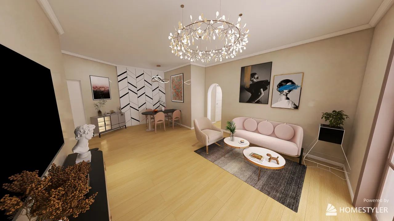 LivingDiningRoom 3d design renderings