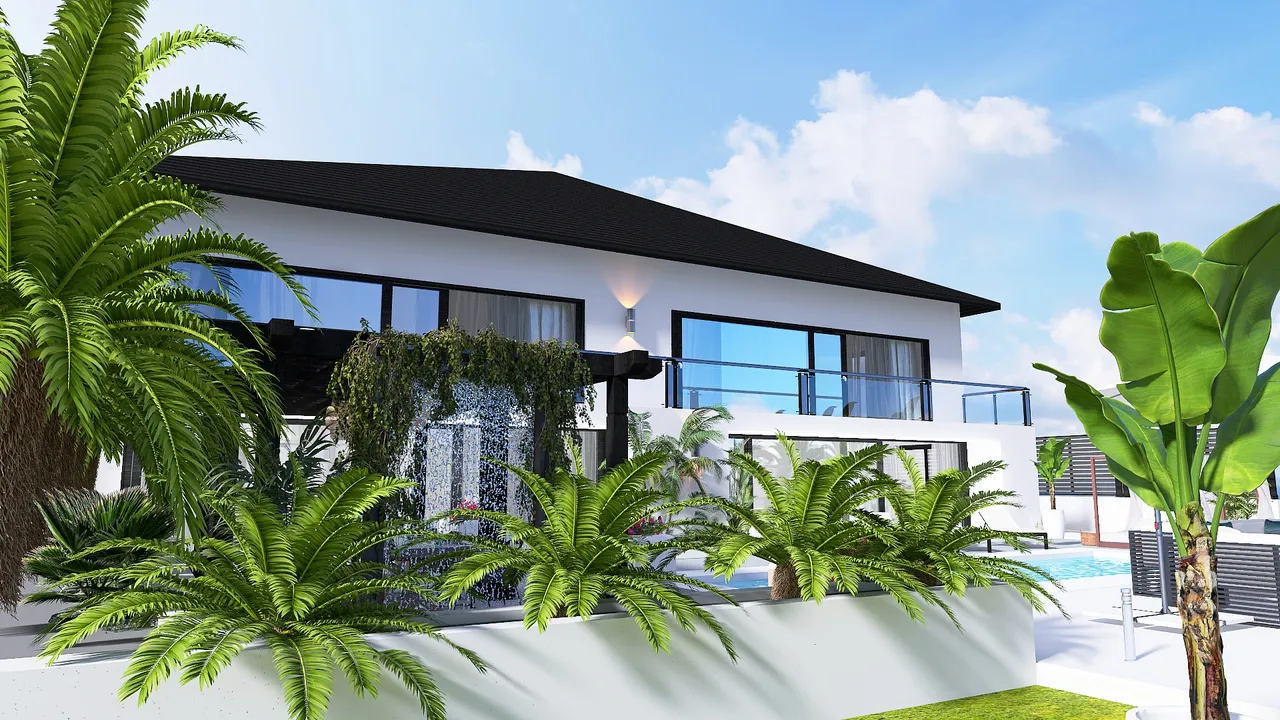 Casa en el mar 3d design renderings