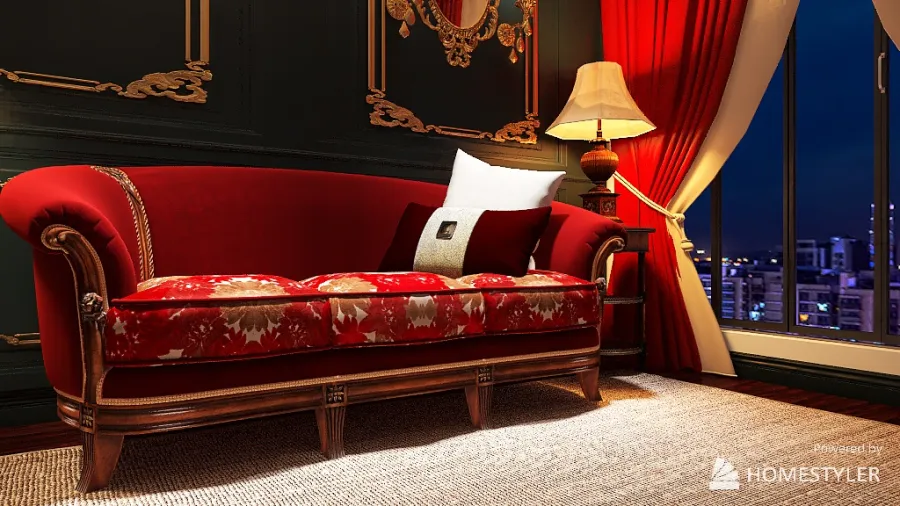 classic living room 3d design renderings