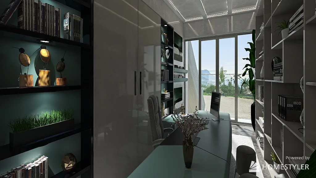 villa sulla scogliera 3d design renderings