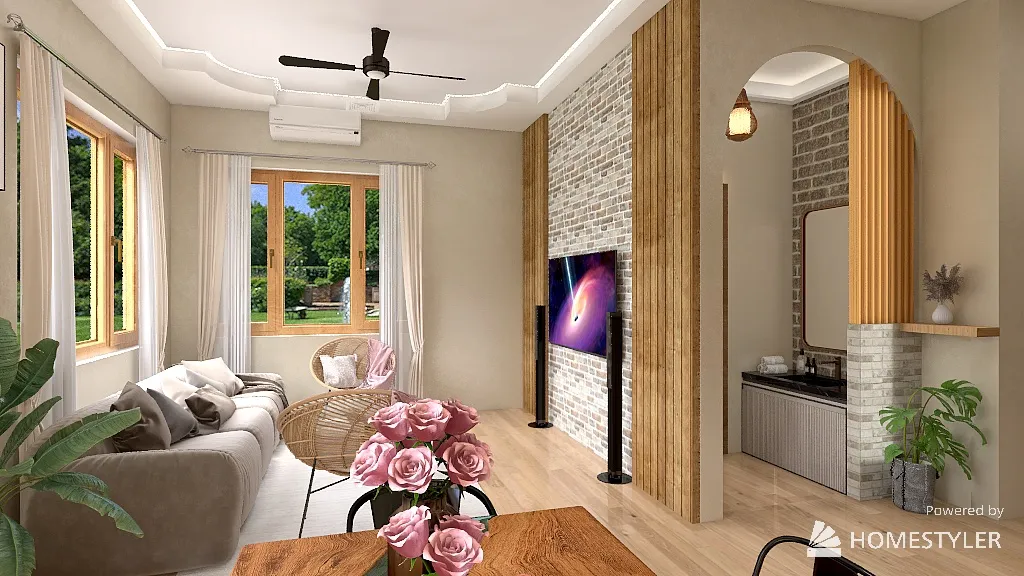 LivingDiningRoom 3d design renderings