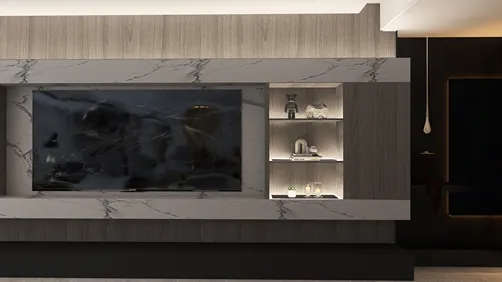 empty-Modern Monochrome Apartment