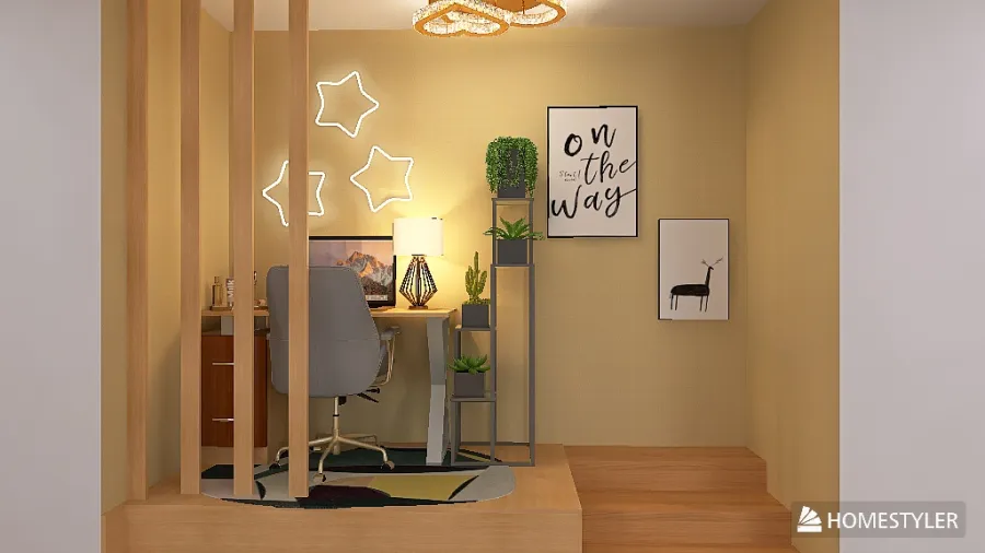 Teenage Girl Bedroom 3d design renderings