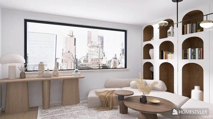 modern minimal living space 3d design renderings