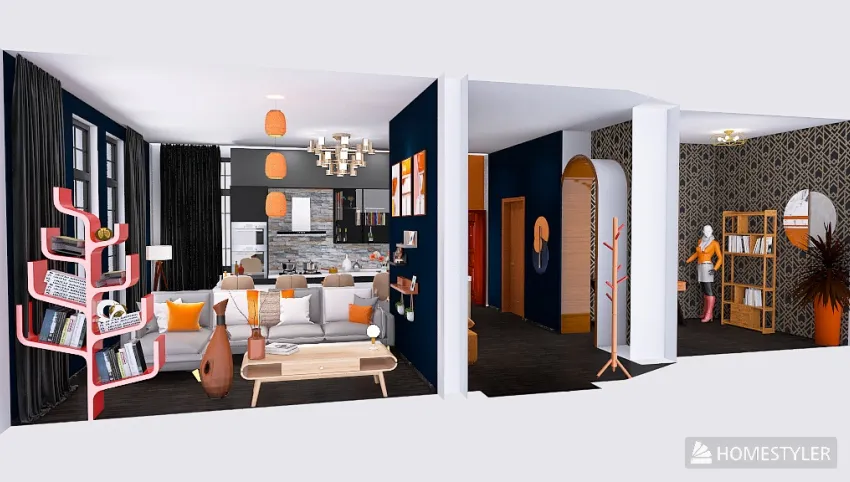 Room 2- Bold Colors and Geometry 3d design picture 77.29