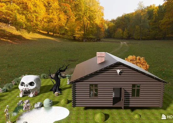# Страшная сказка, красивая ведьма Renderização de Design