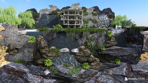 3 Level cliffside home