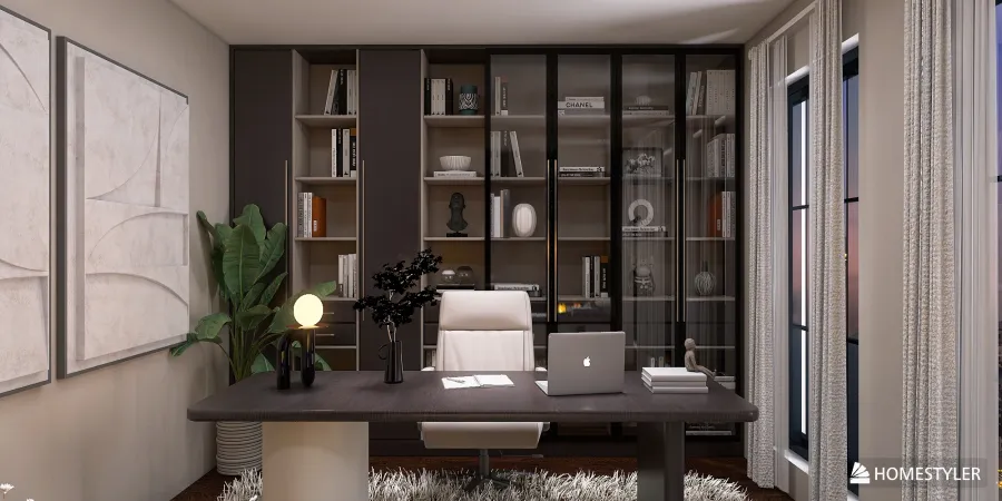 Office room 3d design renderings