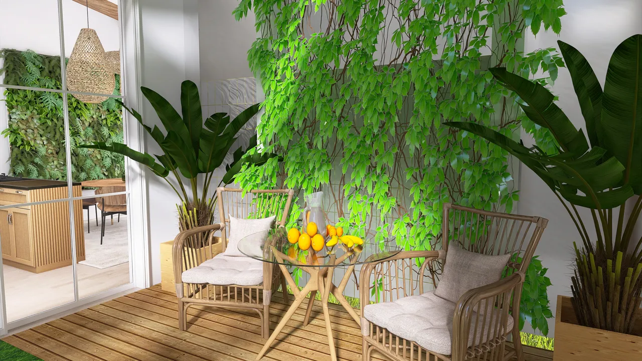 Serene Tropical Retreat 3d design renderings