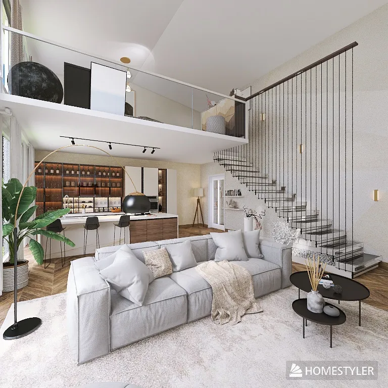 LivingDiningRoom 3d design renderings