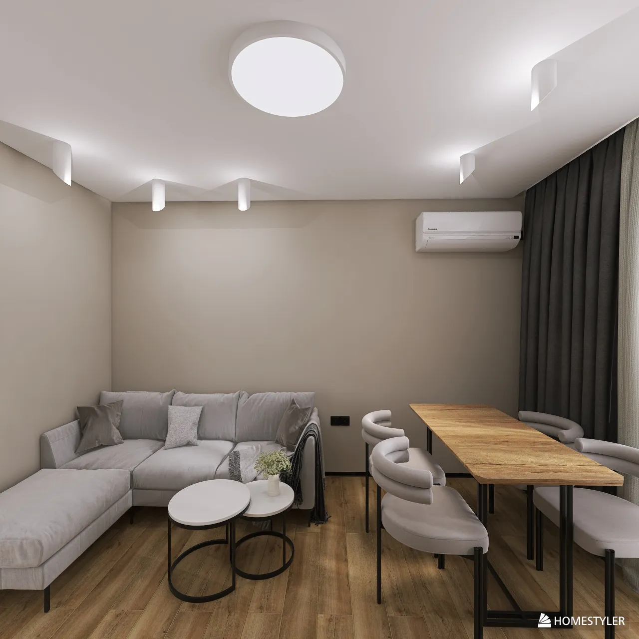 LivingDiningRoom 3d design renderings