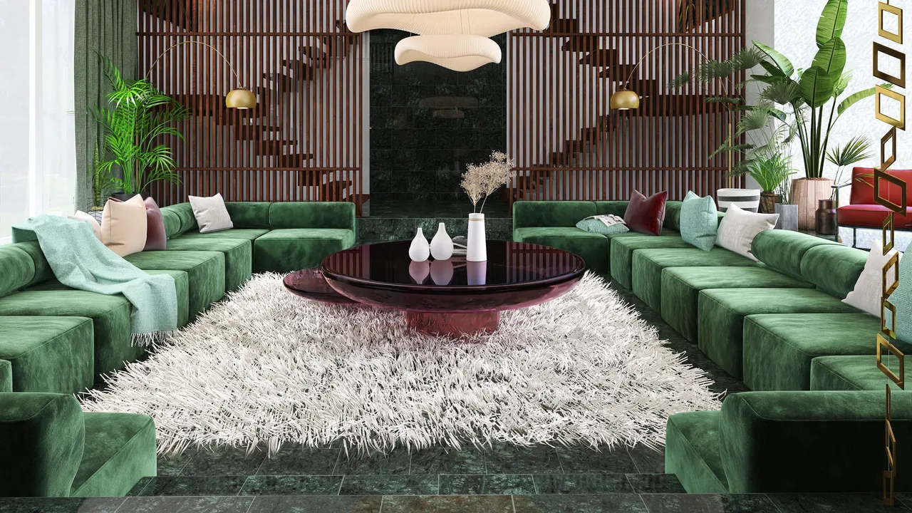 Modern Zen Lounge 3d design renderings