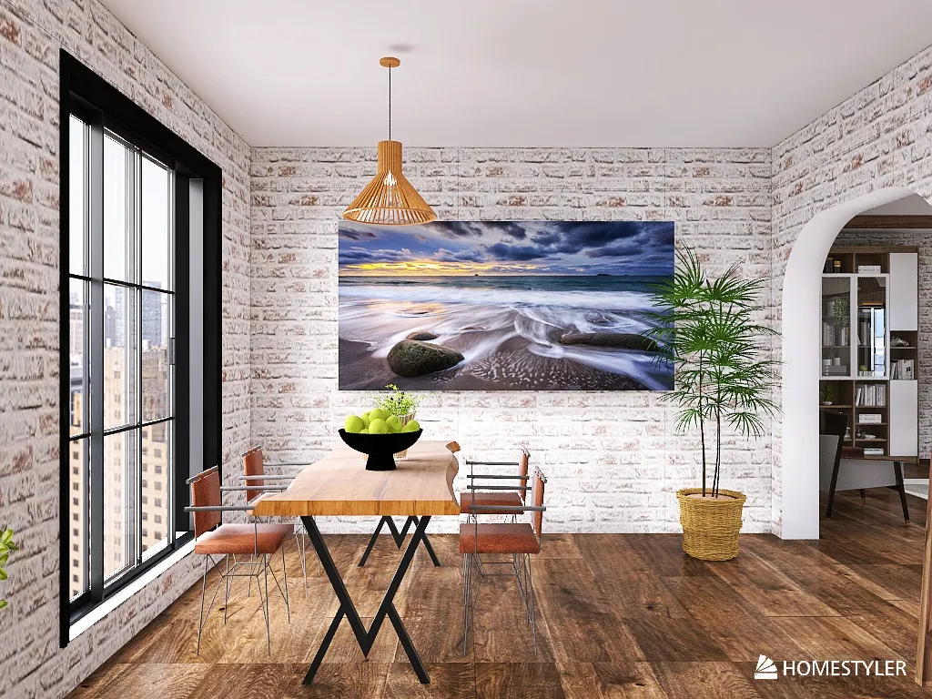 Sunken living room for Web 3d design renderings