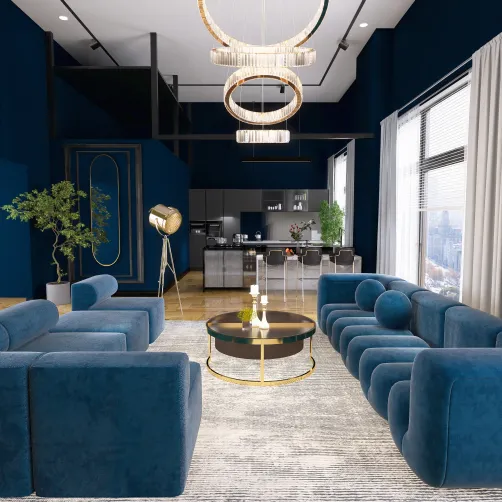 Project - Blue living room