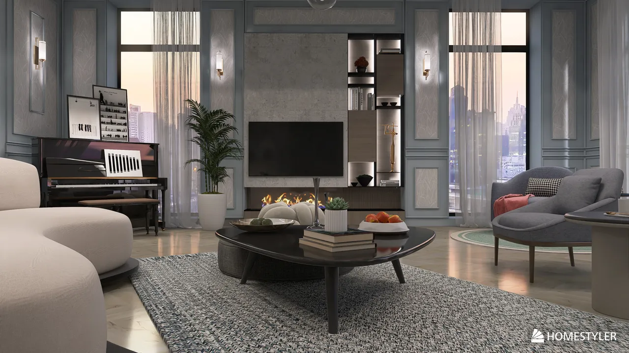 Apartment Living 3d design renderings