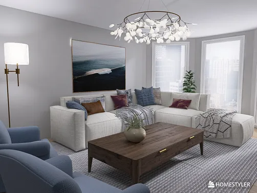 Stylish Blue Living Room