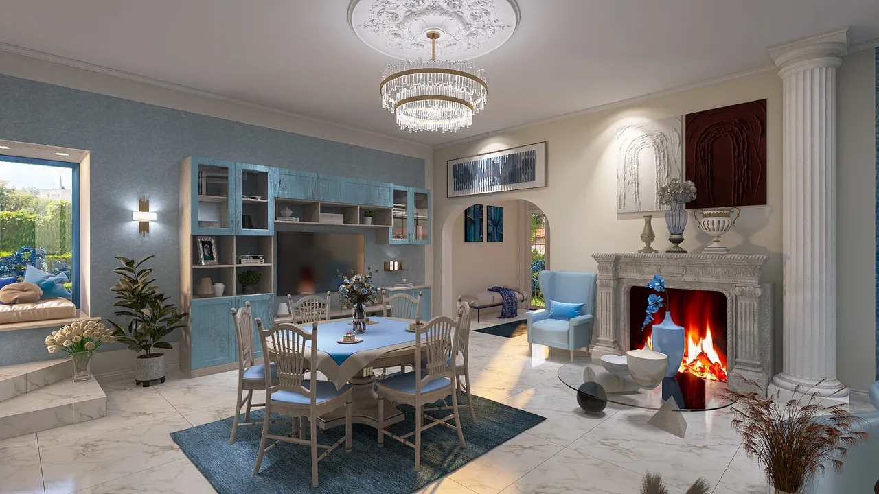 Blue Serenity 3d design renderings