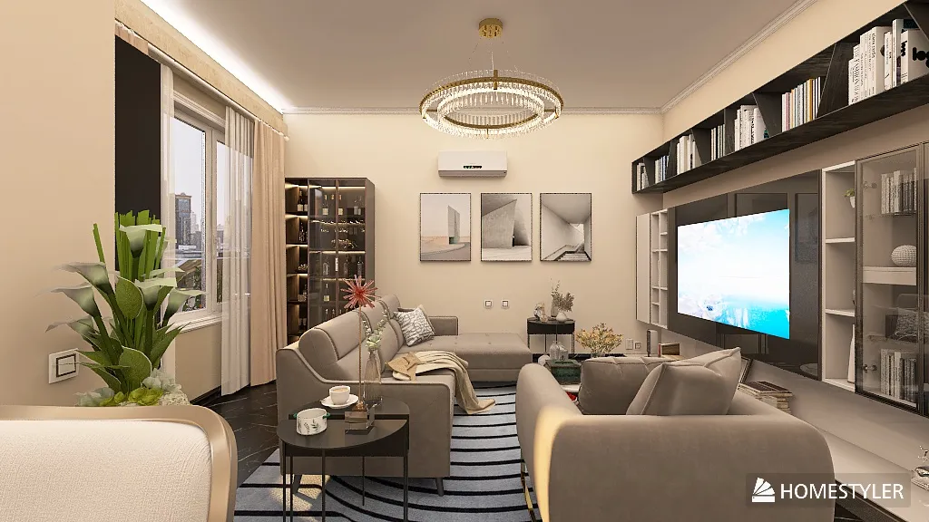 LivingDiningRoom 3d design renderings