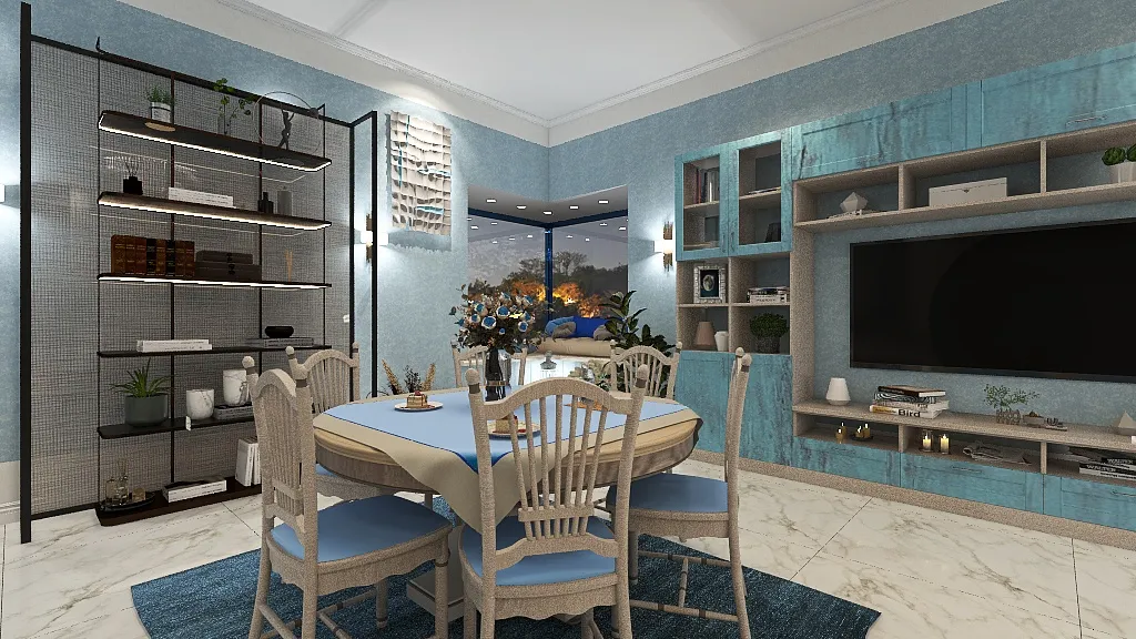 LivingDiningRoom 3d design renderings