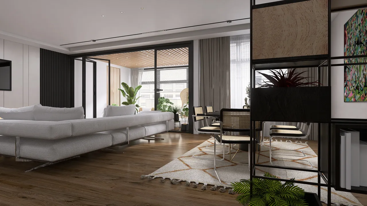 LivingDiningRoom 3d design renderings