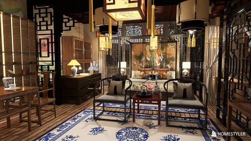 Chinese Guestroom with Garden