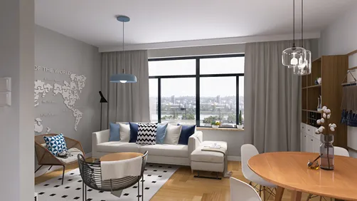 Spacious scandinavian style flat