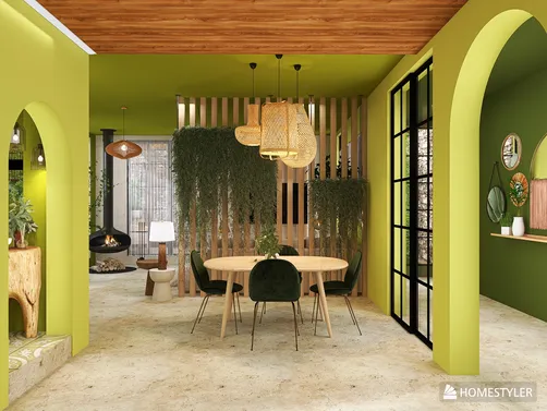 GREEN WOODEN HOUSE