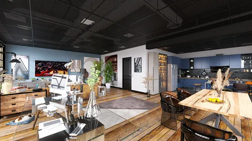 Kithchen, Dining, Living Room