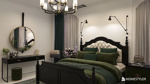 Gothic green interior