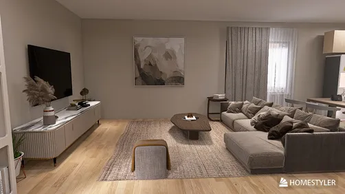 L-shaped apartment