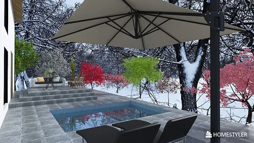 Neve na piscina
