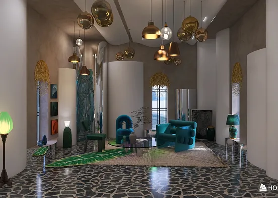 # Touches en turquoise Визуализация дизайна