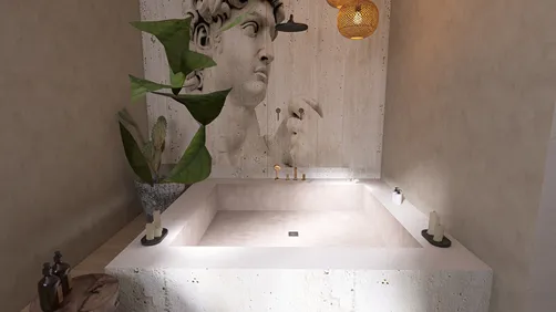 Budapest, Wabi-shabi bathroom