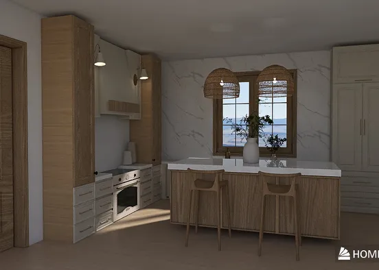 # Coastal Kitchen Design Визуализация дизайна