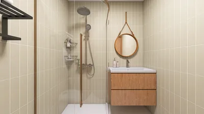 stylish bathroom showcasing modern fixtures and minimalist styling, optimizing small space with Homestyler's real-time 3D rendering feature
