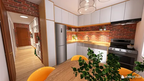 NYC Inspired Hallway Idea (Red Brick)