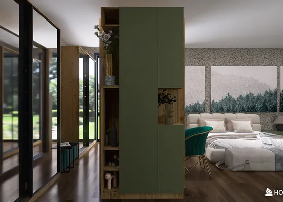 # Sleek Bedroom Design Renderização de Design