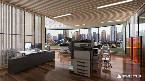 S-shaped office