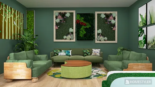 Cluttered Green Room