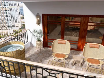 outdoor balcony chairs arranging using smart furniture placement in bohemian style offering a relaxing space for leisure