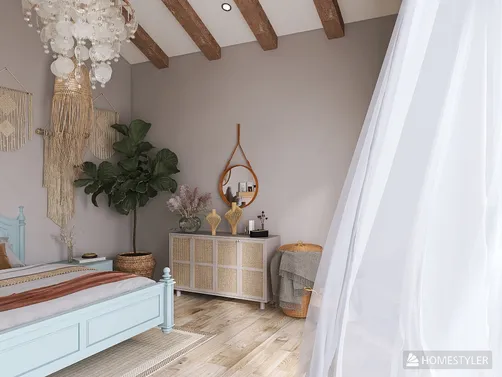 Boho style bedroom